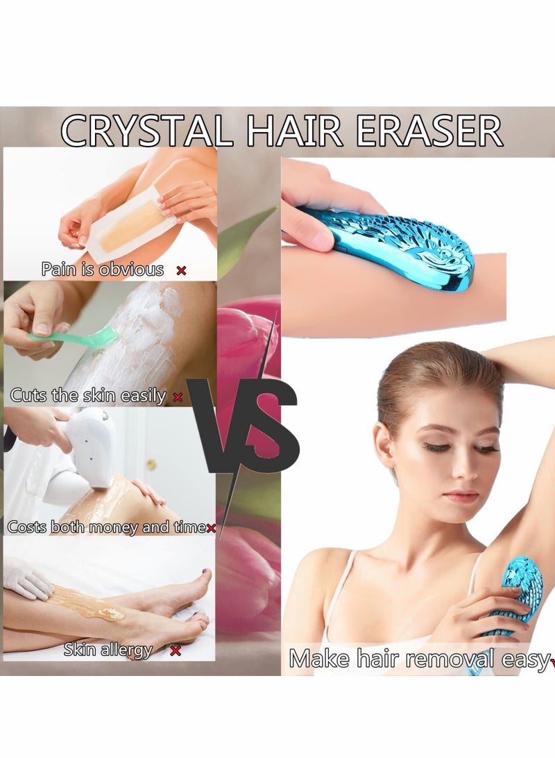 Bleame Crystal Hair Eraser, Magic Wing Hair Removal Tool for Gentle Exfoliation, Painless Hair Removal for All - Image 2