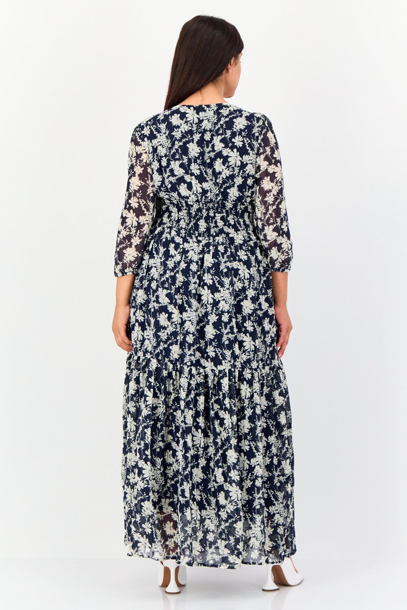 Notations Women Floral Print Maxi Dress, Multicolor - Image 3