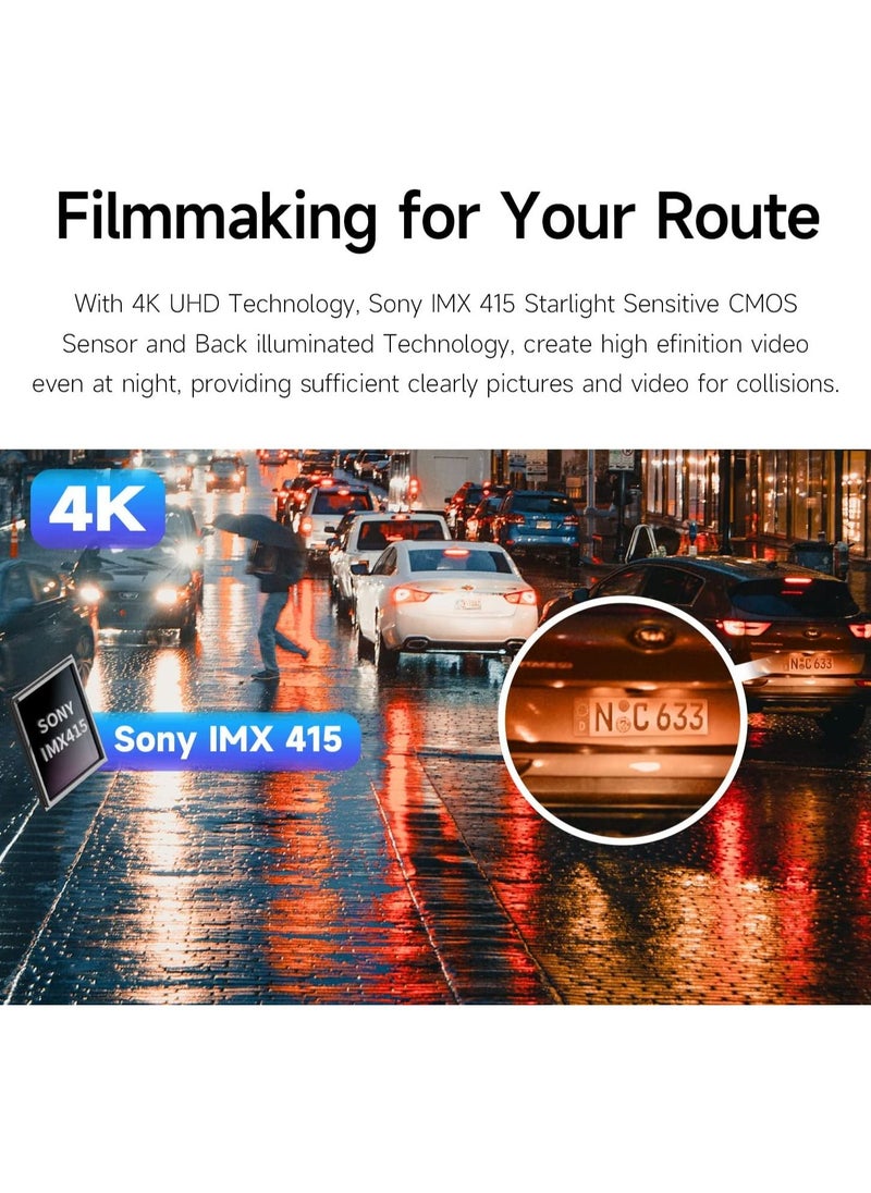 ddpai - DDPAI 4K Dash Cam with 5G WiFi & GPS – 64GB Internal Storage, Sony IMX 415 Sensor, Stunning Night Vision, G-Sensor, and AR Technology for Ultimate Road Safety - Image 1