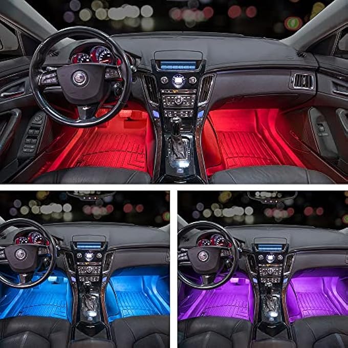 LEDGlow 4Pc MultiColor Led Car Interior Underdash Lighting - Image 3