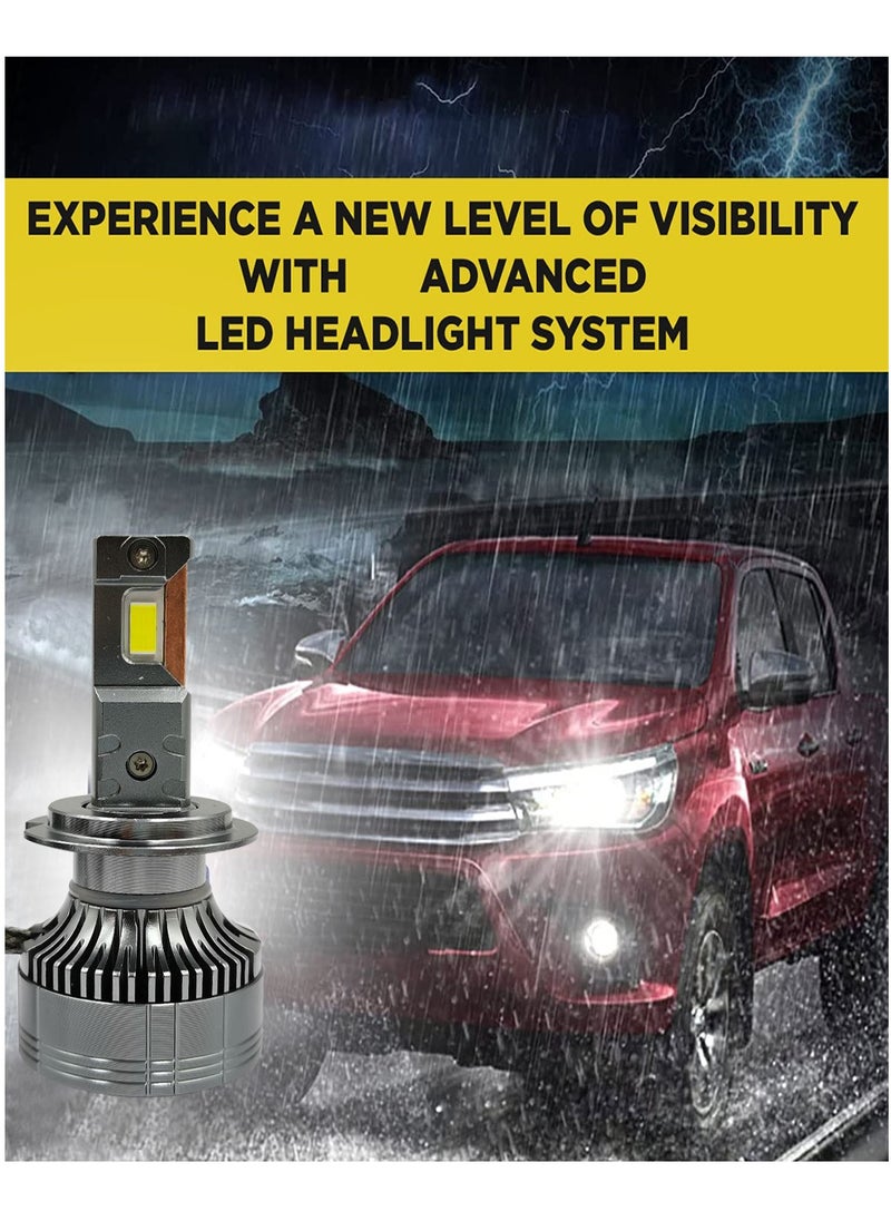 100Miles Superior Brightness H7 LED Car Headlamp 75W, 12000LM, 6500K with Enhanced Cooling System Long-Lasting - 100Miles Car Led Headlight  - Image 4