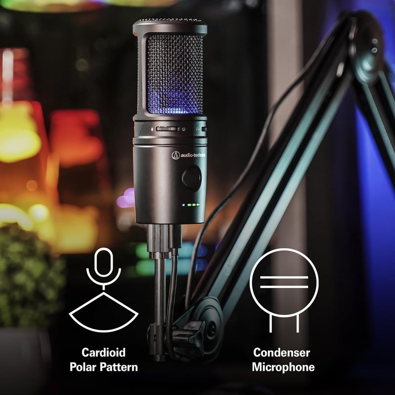 Audio-Technica AT2020USBXP USB Condenser Microphone with DSP, Black - Image 5