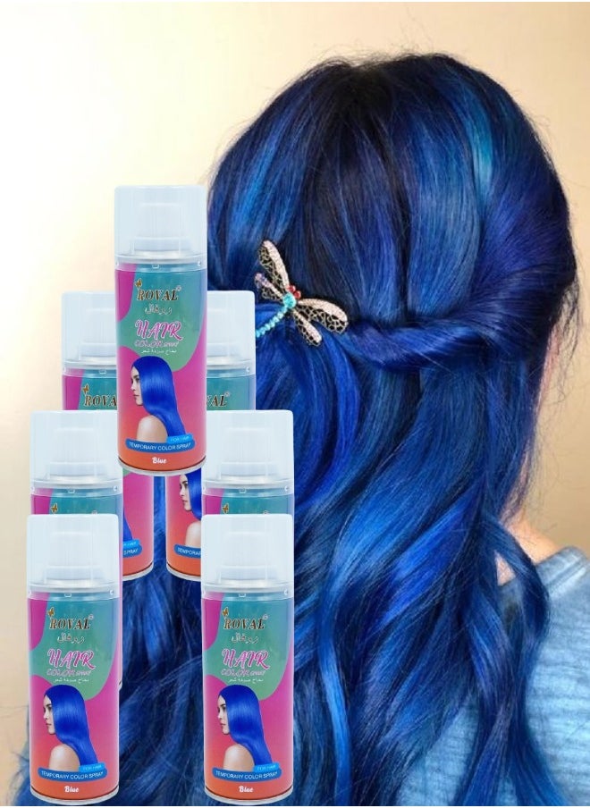 ROVAL 7 Pieces Hair Colour Spray Blue  - Image 1