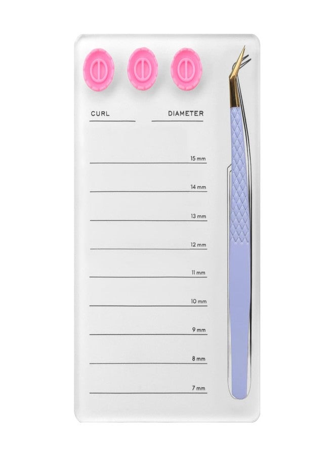 Mekupeu Acrylic Eyelash Extension Pallet Kits, Grafting False Eyelash Organizer Extension Pad Lash Tray,Magnetic Tweezer Holder - Durable Eyelash Extension Storage Organizer (White Sets) - Image 1
