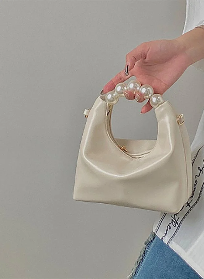 Styli Pearl Handle Bag with Zip Closure