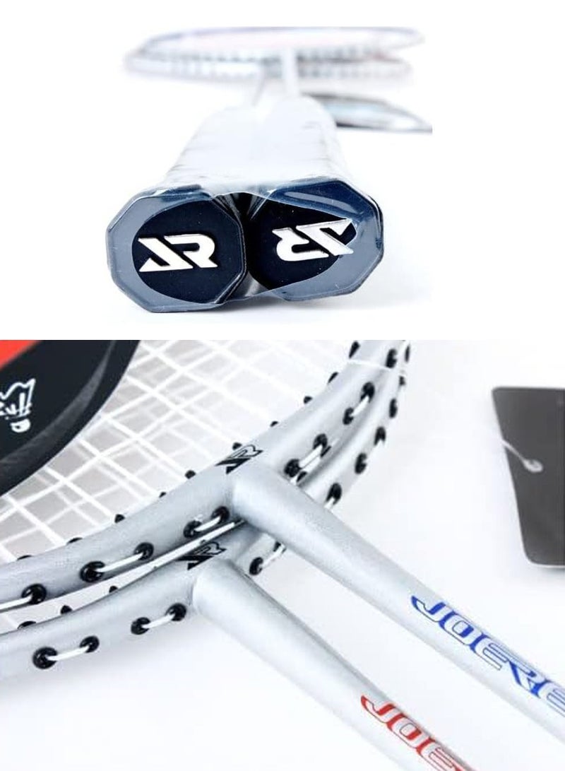 Joerex Badminton Game Set for 2 Players, 2 Badminton Racquet, 3 Shuttlecocks, 1 Carry Bag -  International Standard Size, Premium Quality Badminton For Professionals and Beginners, Play With Friends, Family - Image 3