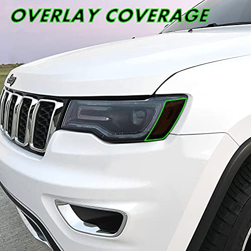 SlickMod PreCut Vinyl Smoke Tint for 2014-2021 Jeep Grand Cherokee Headlight (3. Headlight Sidemarker, 20% Dark Smoke) - Image 2