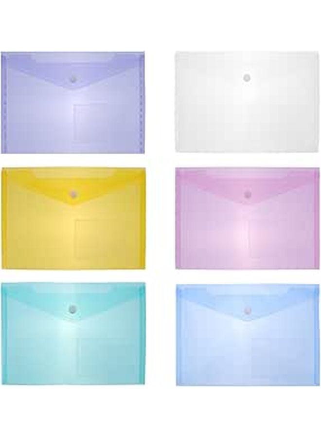 A5 Snap Button Plastic Document Bag File Folder 30pcs Organizer Pouch For Office School Use - Image 1