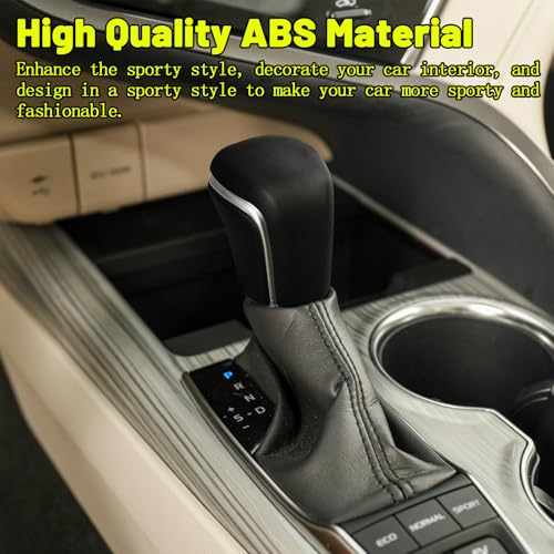 BLAKAYA Compatible with Toyota Camry 2018-2024 Corolla 2018-2023 Avalon 2019-2023 CHR 2022 2023 ABS Black Leather Silver Automatic Gear Shift Knob Lever Replace - Image 4