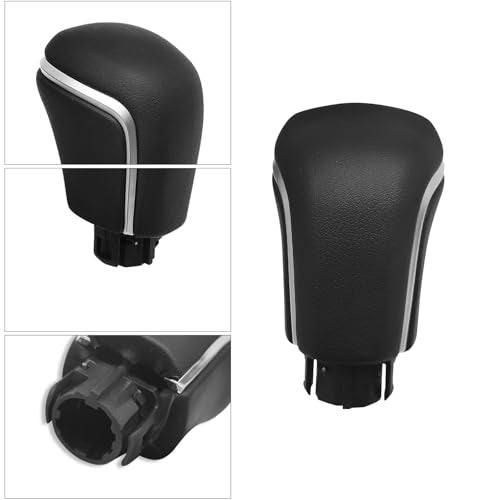 BLAKAYA Compatible with Toyota Camry 2018-2024 Corolla 2018-2023 Avalon 2019-2023 CHR 2022 2023 ABS Black Leather Silver Automatic Gear Shift Knob Lever Replace - Image 3