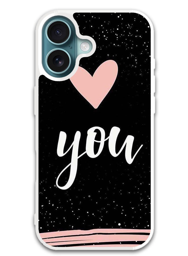 Theodor Protective Case Cover For APPLE IPHONE 16 Plus You  Heart (White Bumper) - Image 1