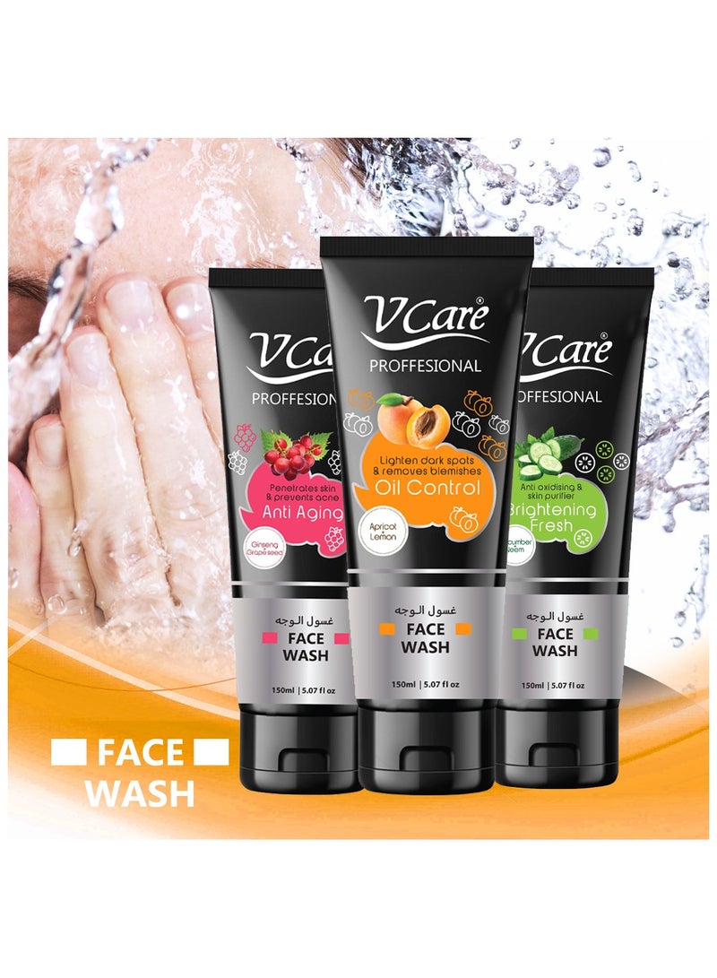 Vcare Professional Face Wash 150ml Apricot and Lemon Infused formula for Fresh and Bright Skin - Image 5