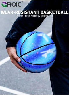 GROIC Kobe No.24 كرة السلة 29.5 بوصة الحجم الرسمي القياسي 7 داخلي وخارجي لكرة السلة من جلد البولي يوريثان، لعبة كرة السلة العالمية للتدريب على الألعاب، والسلع الرياضية الخارجية  - Image 2