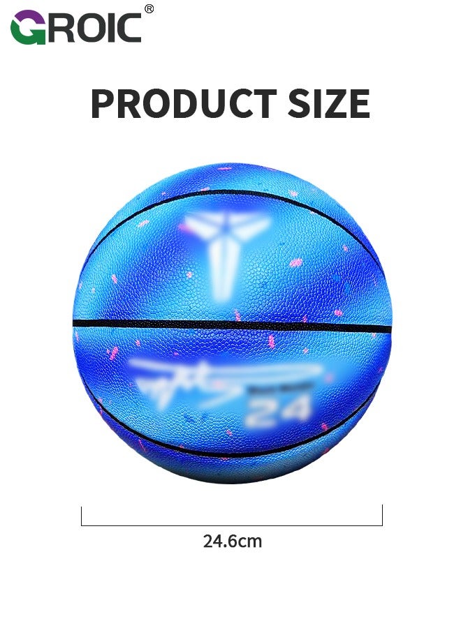 Kobe No.24 Basketball 29.5" Standard Offical Size 7 Indoor Outdoor Basketball Pu Leather Game Basketball,Game Training Universal Basketball,Outdoor Sports Goods