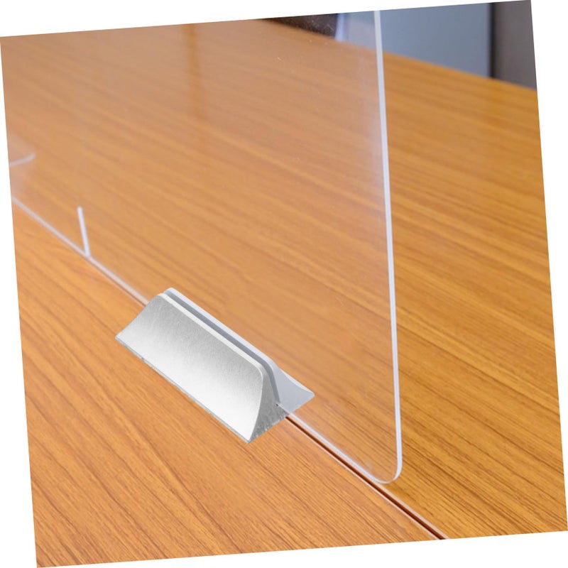 Black Desk Divider Clamp 2 Pack Plastic Partition Office Baffle Support Easy Install - Image 3
