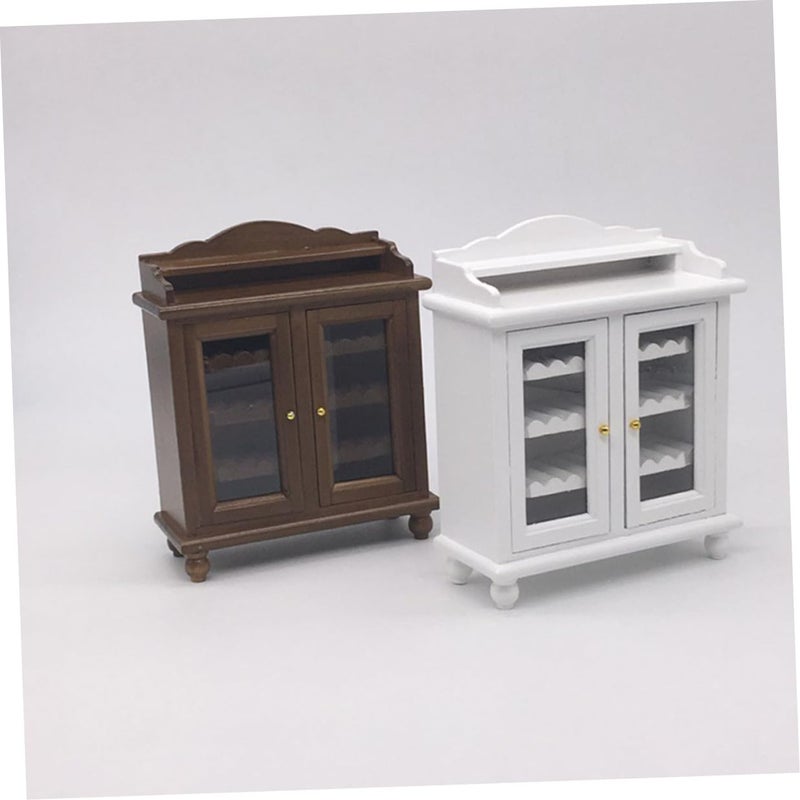 12 Scale DIY Miniature Wine Cabinet Dollhouse Display Decorative Toy - Image 5