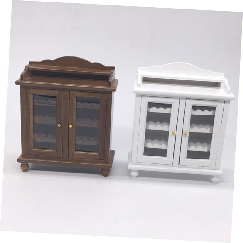 12 Scale DIY Miniature Wine Cabinet Dollhouse Display Decorative Toy - Image 4