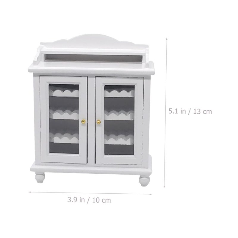 12 Scale DIY Miniature Wine Cabinet Dollhouse Display Decorative Toy - Image 3