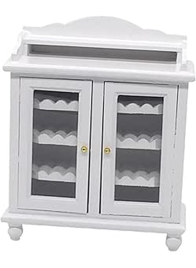12 Scale DIY Miniature Wine Cabinet Dollhouse Display Decorative Toy - Image 1