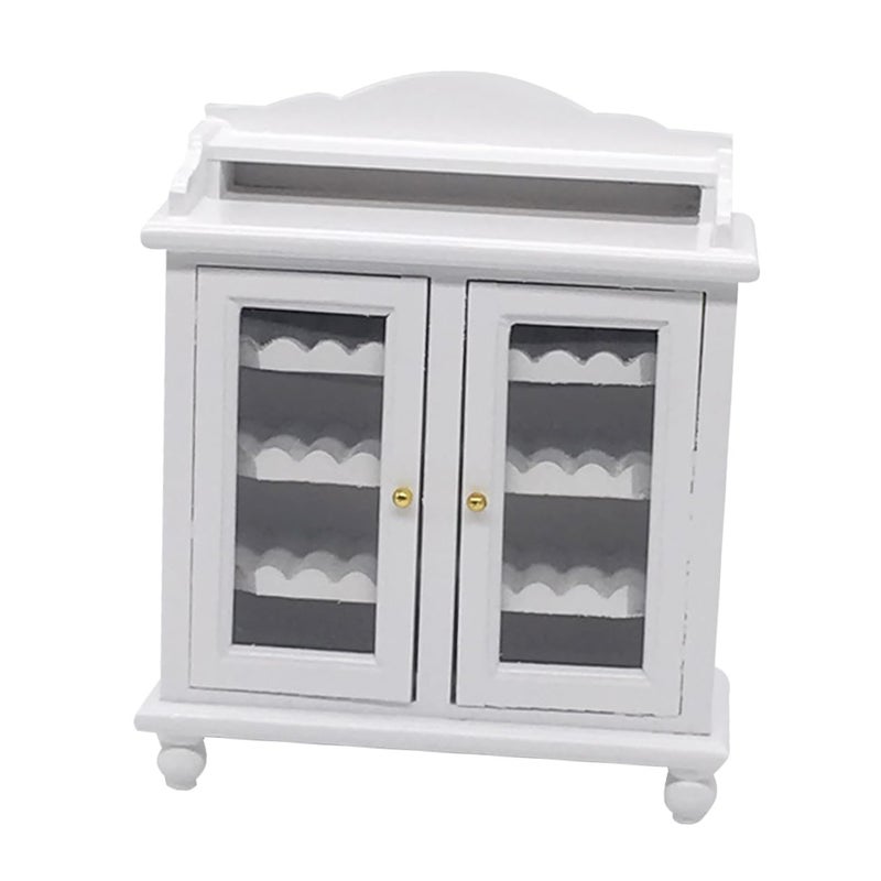 12 Scale DIY Miniature Wine Cabinet Dollhouse Display Decorative Toy - Image 2