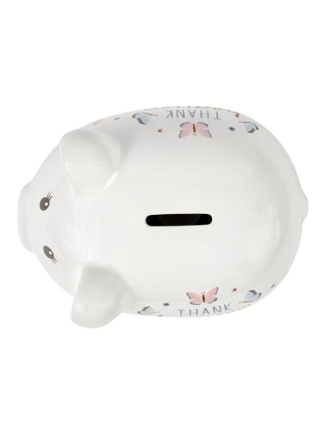 Baby Essentials Large Ceramic Piggy Bank for Boys and Girls, Kids Money and Coin Bank, Perfect Baby Nursery Décor, Gift and Newborn Keepsake - Image 5