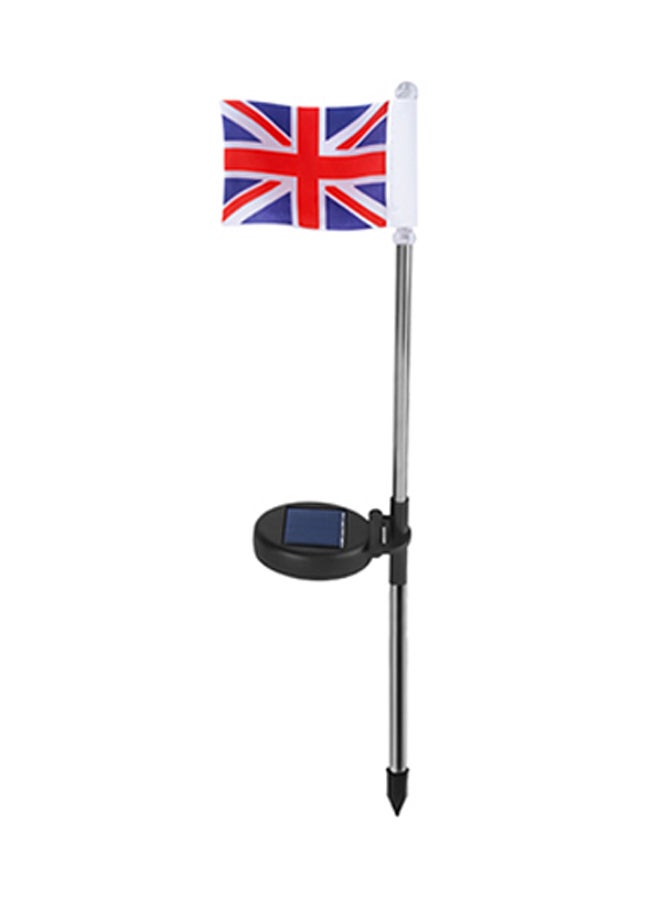 2 Piece Waterproof LED National Flag Solar Power Lamp Black/Blue 15x7x10cm - Image 1