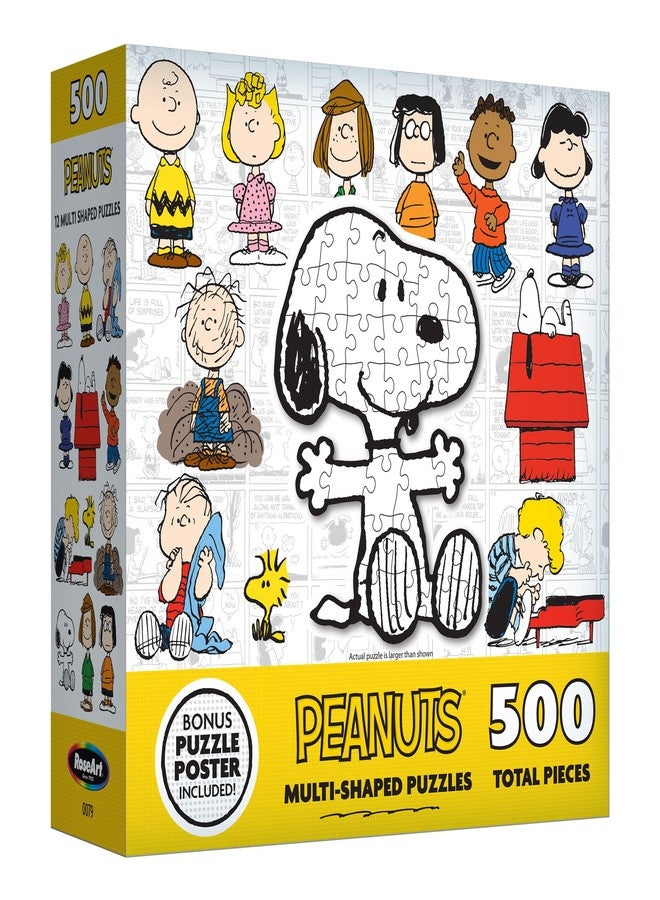 RoseArt Peanuts Jigsaw Puzzle Set – 12 Individually Shaped Mini Puzzles Featuring Beloved Characters | Includes Bonus Poster – Adult & Family Fun - Image 5