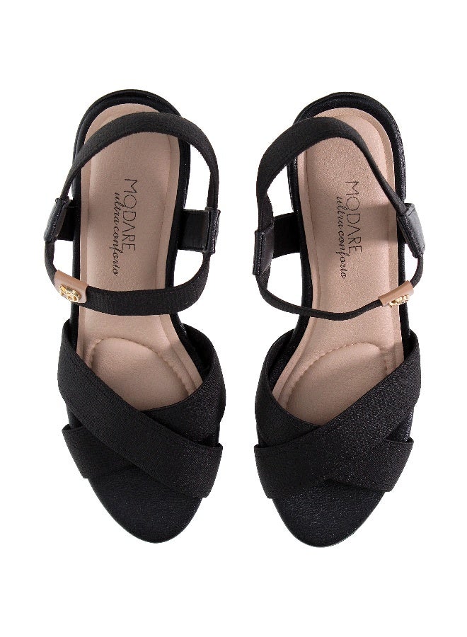 MODARE Mid Heels Sandals for Women – Sling Back Heel Sandals for Girls with Ankle Strap - Image 3