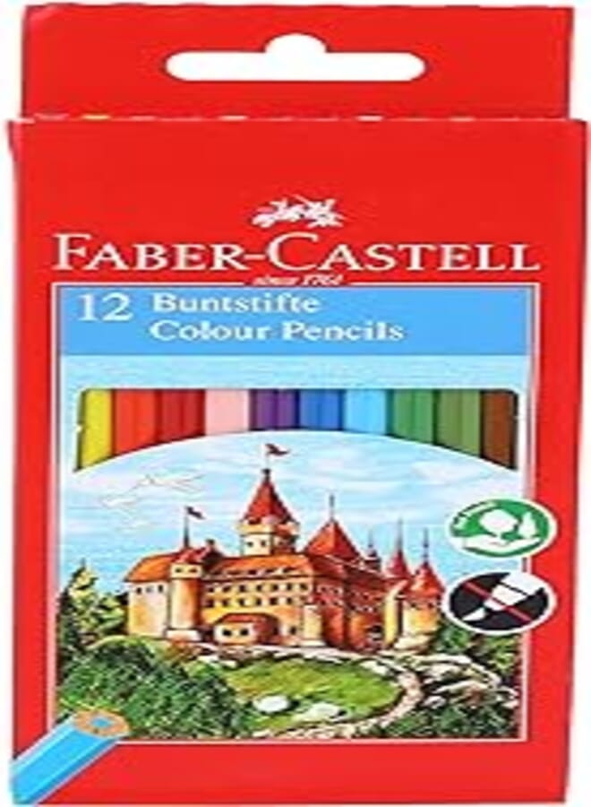 أقلام رصاص ملونة من فابر كاستل - 12 قلم رصاص