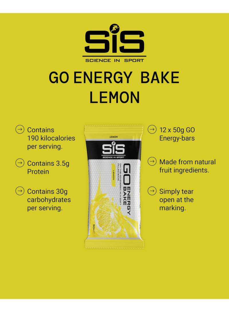 SIS GO Energy Bakes | 2 to 1  Ratio | 30g Carbohydrates | 10g Fructose | Soft Filled Energy Snack | Lemon Flavour | 12 Pack - Image 3