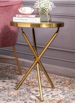 Homez Side Table Mirror Top Stainless Steel Leg 41*41*55 cm  - Image 1