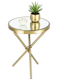 Homez Side Table Mirror Top Stainless Steel Leg 41*41*55 cm  - Image 3