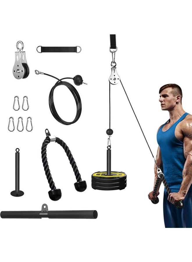 ماكس سترينث نظام بكرة الكابلات لصالة الألعاب الرياضية المنزلية - معدات ربط بكرة اللياقة البدنية لتدريبات السحب للأسفل - Image 1