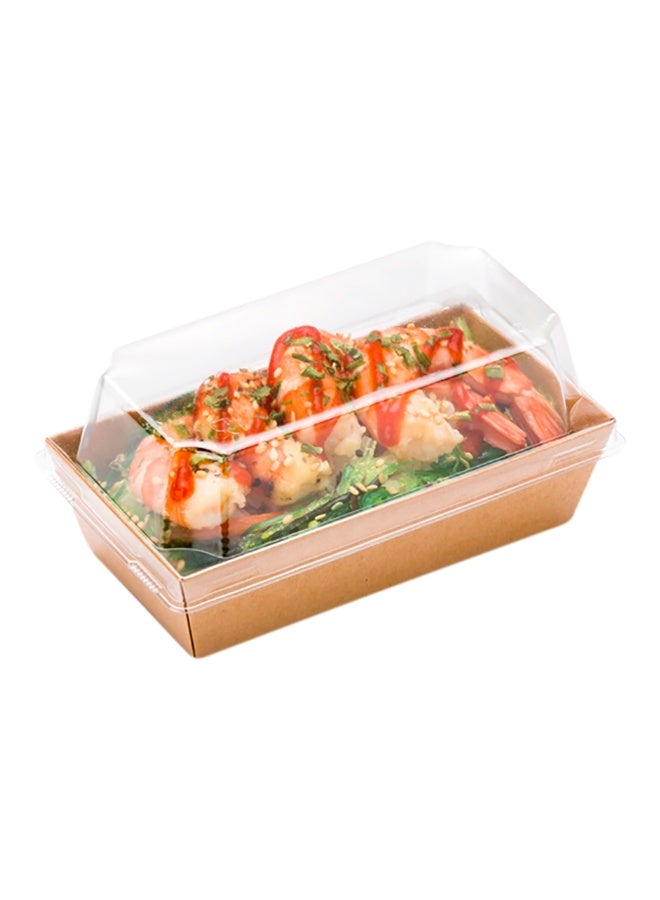 Restaurantware غطاء فقط: غطاء ماتسوري فيجن 5.3 × 3 × 1.6 بوصة للحاويات الصغيرة، 100 غطاء محكم - الحاويات تباع بشكل منفصل، تصميم مرتفع، أغطية بلاستيكية شفافة، لصناديق السوشي - Image 2