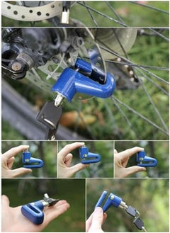 Generic Safety Lock And Anti-Theft Protection, Small Stainless Steel Disc Lock For Motorcycle, Scooter, Roller Wheel Brake Lock And Others-Red Color  - Image 2