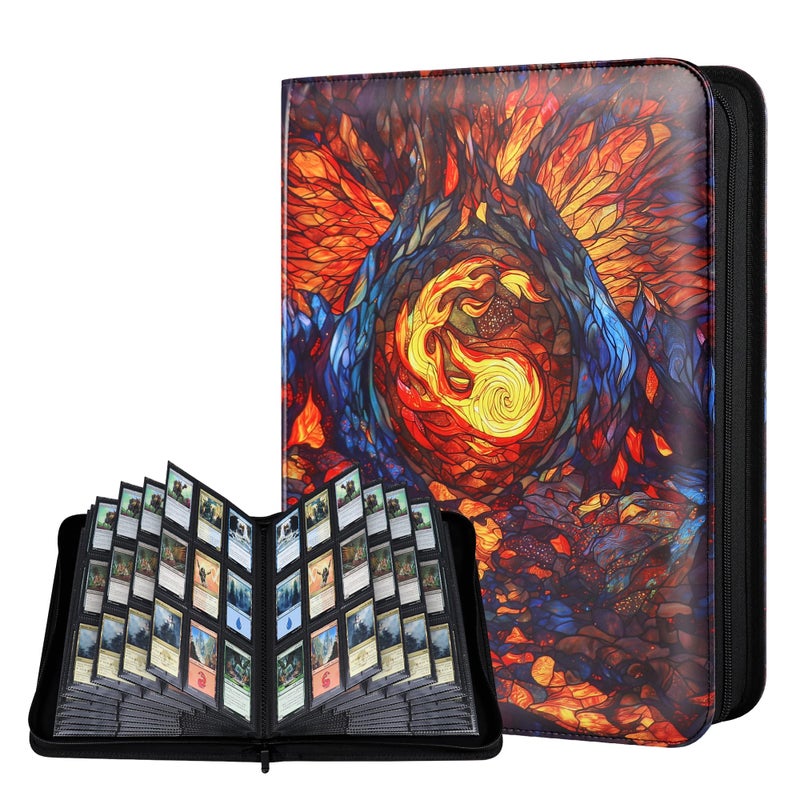 Katomula 360 Pockets Card Binder, MTG Card Binder, Double Sided Card Collection Album Folder with 20 Pages, Side-Loading Card Holder for MTG, TCG, Trading Card, Sports Cards-Mountain - Image 1