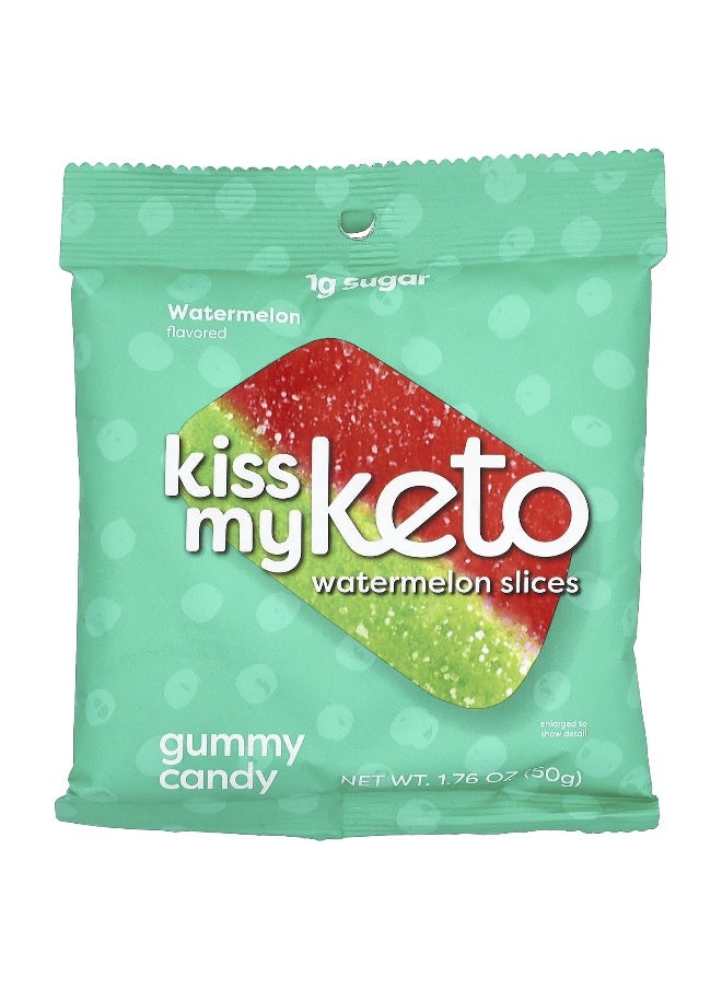 Kiss My Keto Kiss My Keto, Gummy Candy, Watermelon Slices, 6 Bags, 1.76 oz (50 g) Each  - Image 3