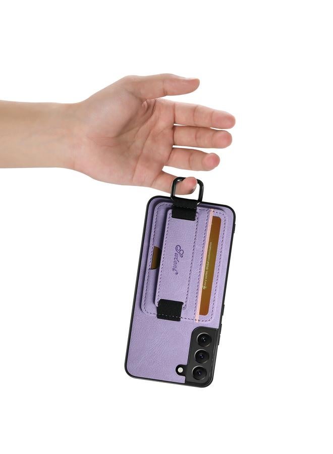 Suteni Case For Samsung Galaxy S23+ 5G H13 Litchi Leather Wrist Strap Wallet Back Phone Case - Image 5