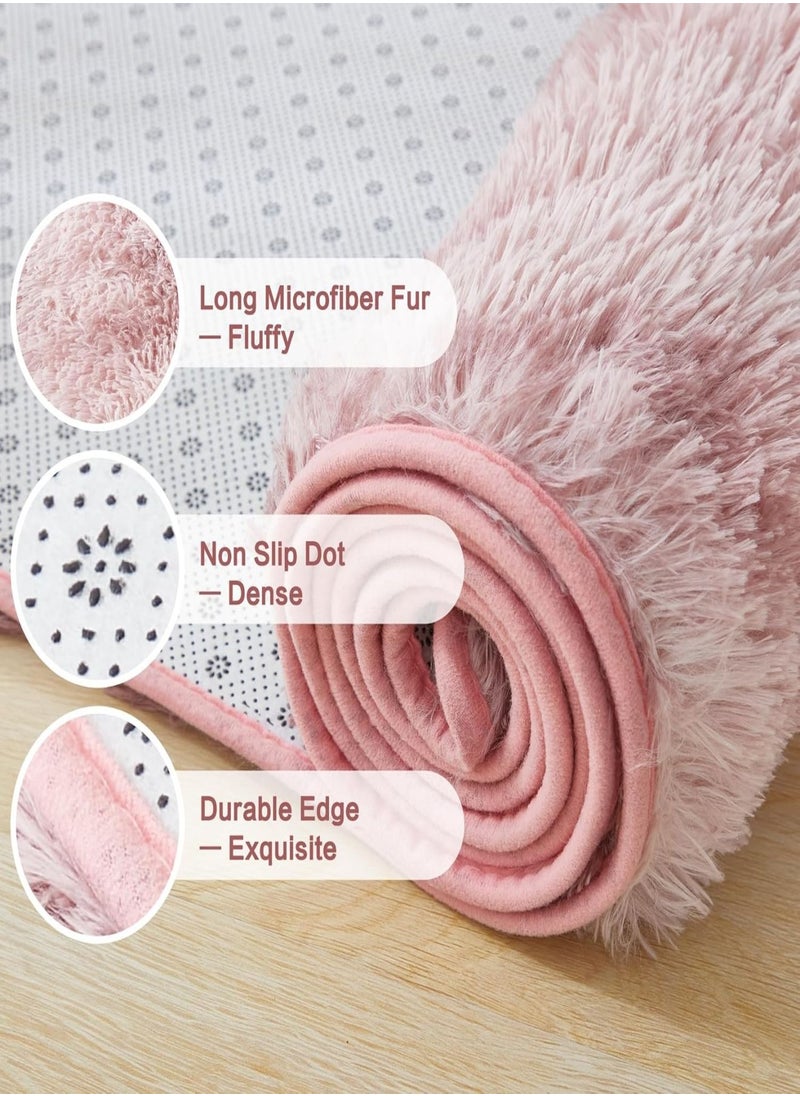 GOOTOY - Modern Style Area Rug Non-Slip Super Soft Touch Living Room Bedroom Kitchen Decoration Of Carpet Floor Rug Fluffy Long Pile Rectangular 140x200cm - Image 1