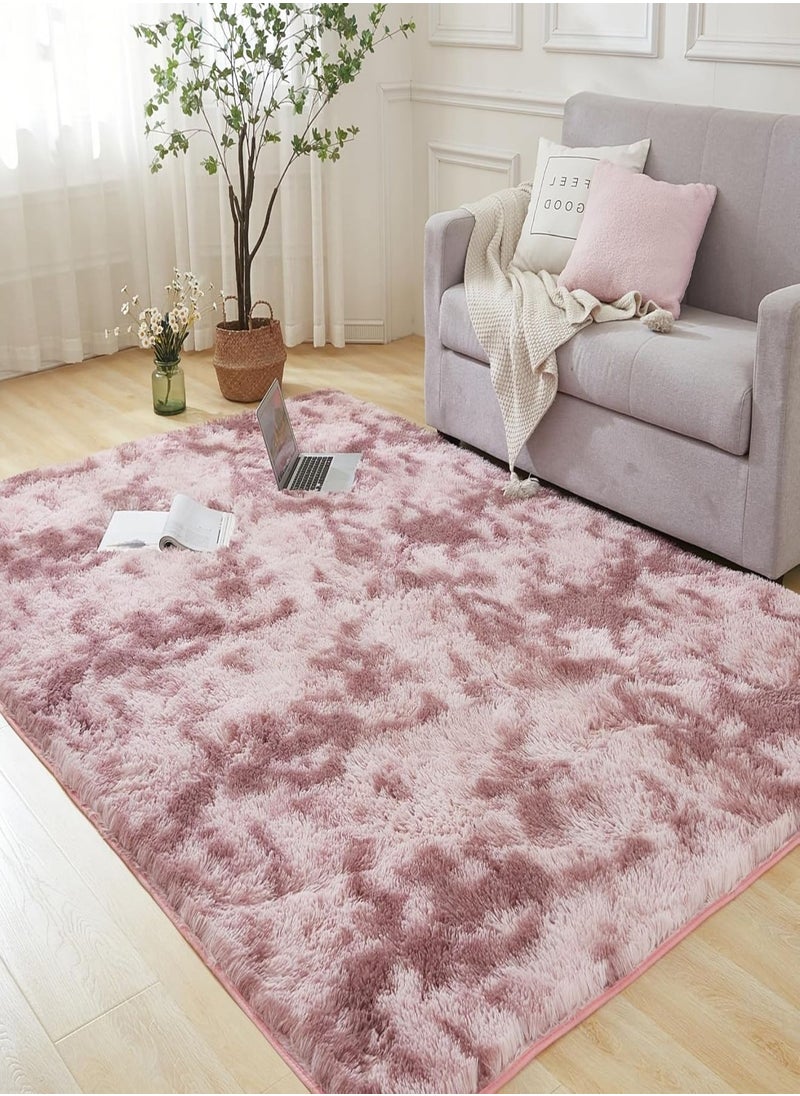 GOOTOY - Modern Style Area Rug Non-Slip Super Soft Touch Living Room Bedroom Kitchen Decoration Of Carpet Floor Rug Fluffy Long Pile Rectangular 140x200cm - Image 1