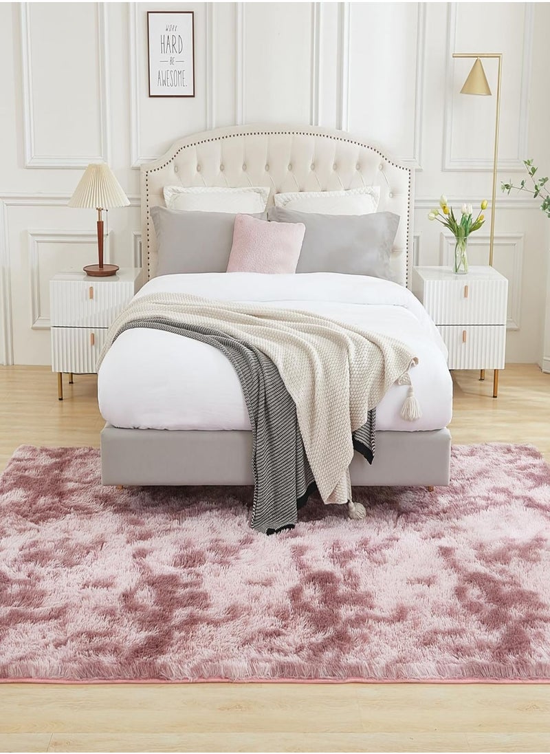 GOOTOY - Modern Style Area Rug Non-Slip Super Soft Touch Living Room Bedroom Kitchen Decoration Of Carpet Floor Rug Fluffy Long Pile Rectangular 140x200cm - Image 1