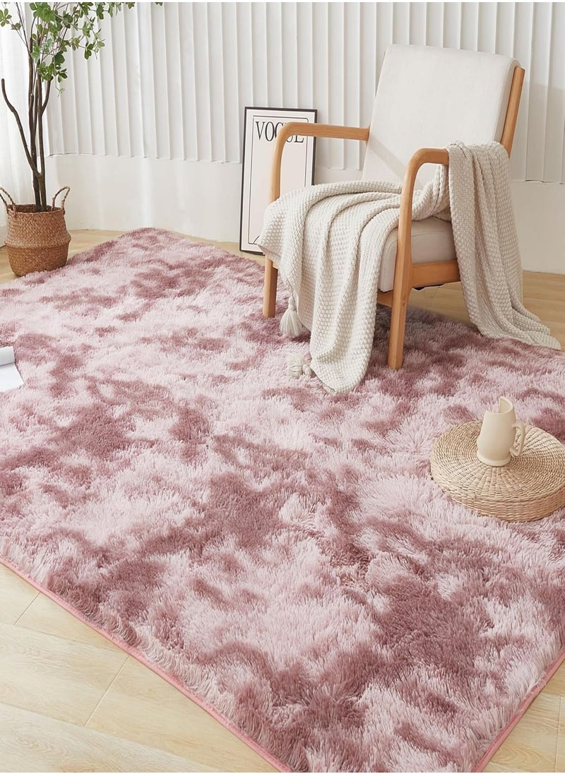 GOOTOY - Modern Style Area Rug Non-Slip Super Soft Touch Living Room Bedroom Kitchen Decoration Of Carpet Floor Rug Fluffy Long Pile Rectangular 140x200cm - Image 1
