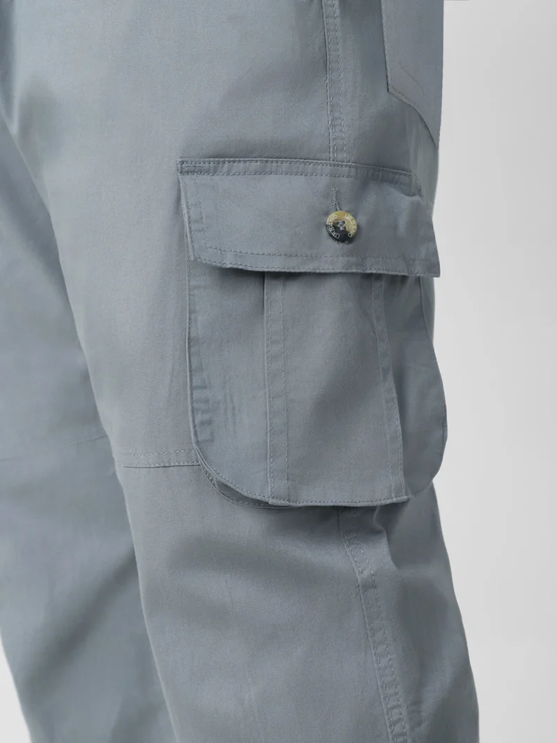 Urbano Fashion  Urbano Plus Men's Light Blue Regular Fit Solid Cargo Chino Pant with 6 Pockets for Men | Best Price UAE