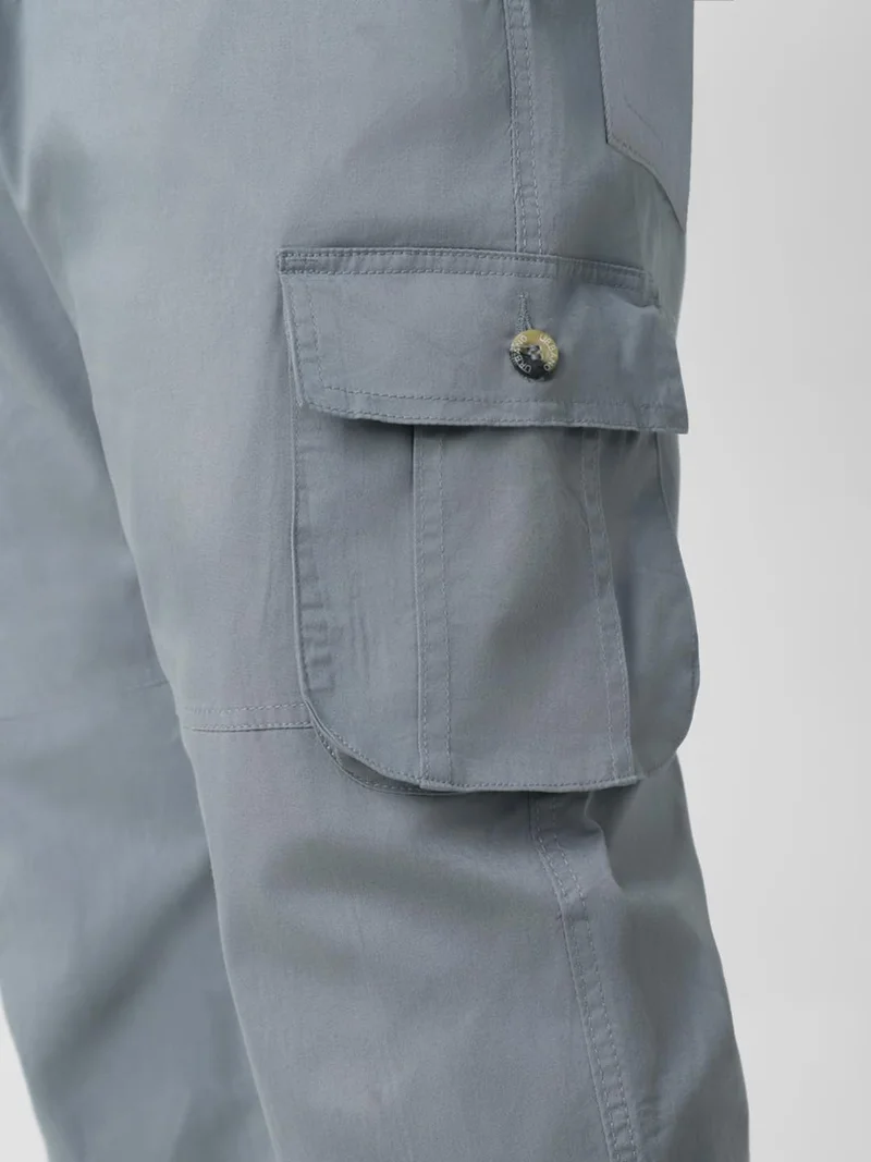 Urbano Fashion  Urbano Plus Men's Light Blue Regular Fit Solid Cargo Chino Pant with 6 Pockets for Men | Best Price UAE