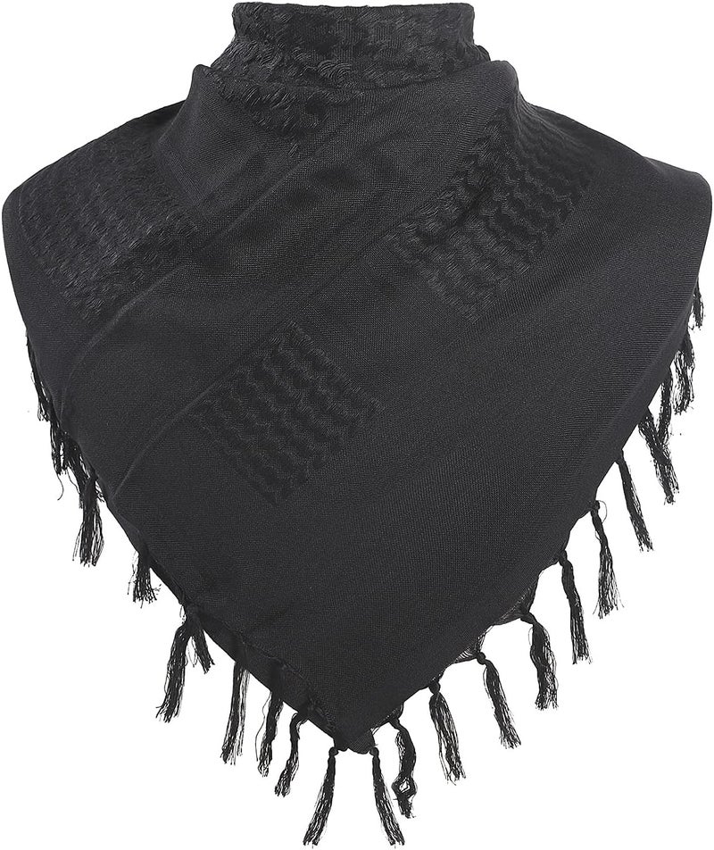 PURFUN Men's Large Arab Shemagh Headscarf Muslim Headcover Shawl Keffiyeh Arabic Scarf - Image 1