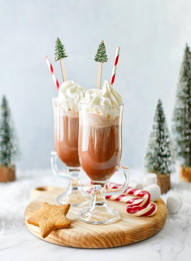 JarThenaAMCS مجموعة جارثينا إيه إم سي إس المكونة من 120 قطعة من أعواد تقليب القهوة للاستخدام مرة واحدة، بتصميم شجرة عيد الميلاد المائية، مصنوعة من الخشب، مثالية لتقليب المشروبات الساخنة والشوكولاتة والميلك شيك، مناسبة للمطاعم والمنازل والمكاتب. - Image 3