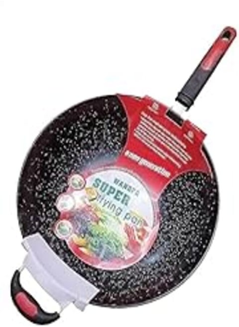 Granite Wok for Cooking and Frying with 2 Hands - (Multicolor)