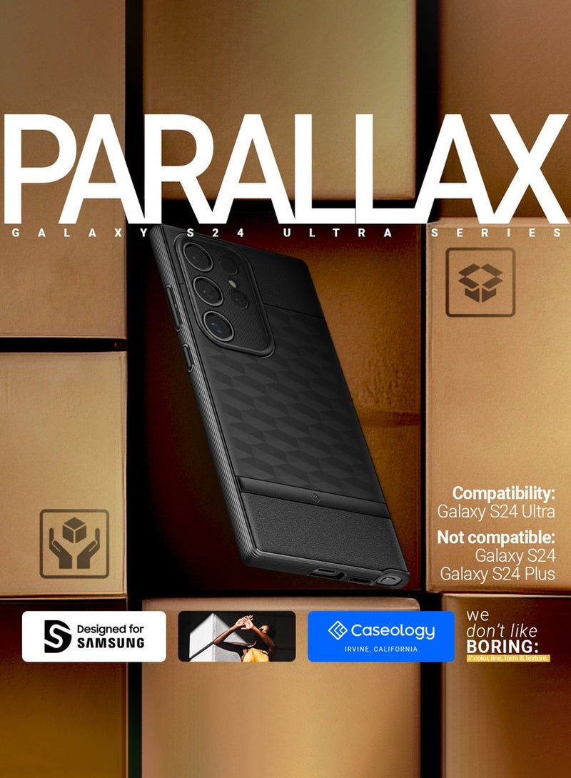 Caseology غطاء حماية بارالاكس لهاتف سامسونج جالكسي S24 ألترا (2024) - أسود غير لامع - Image 2