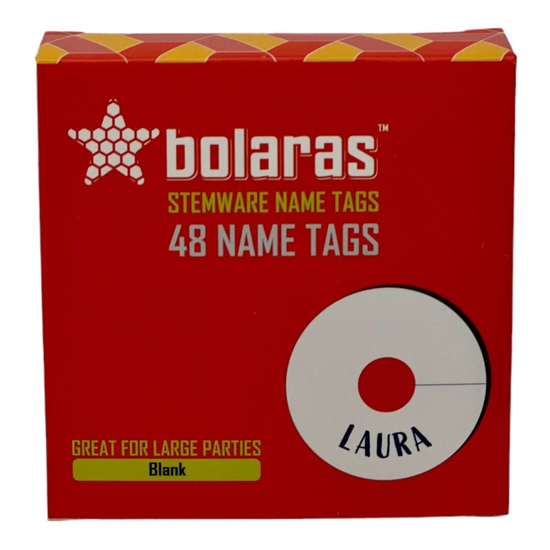 Bolaras Stemware Drink Name Tags for Wine Glasses (48 count), Champagne Flutes, or Cocktails, Cute DIY Identification Markers, Disposable Paper Tag for Party Guests - Image 4
