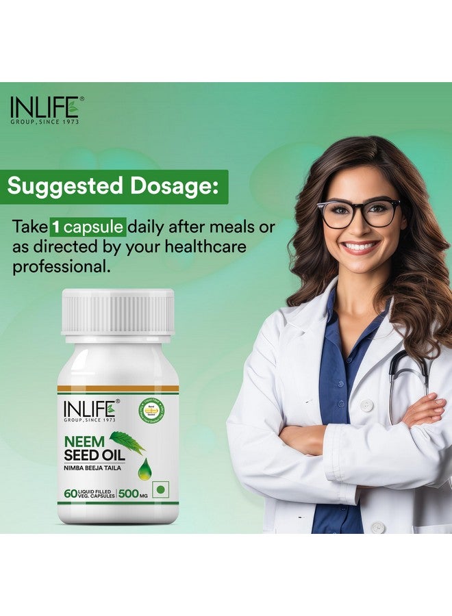Inlife Neem Seed Oil Supplement, 500Mg (60 Vegetarian Capsules) - Image 5